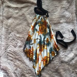 Backless silk blouse